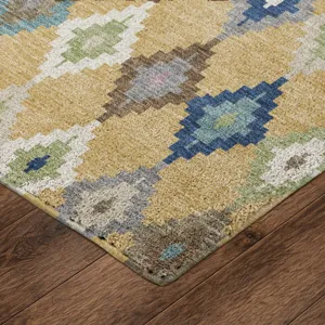 Luxury Washable Kenner Gold 9\' x 12\' Rug
