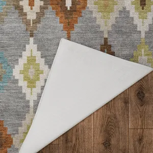 Luxury Washable Kenner Gray 8\' x 10\' Rug