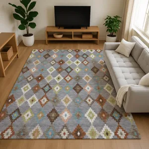Luxury Washable Kenner Gray 8\' x 10\' Rug