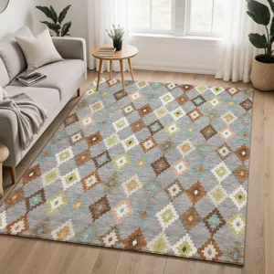 Luxury Washable Kenner Gray 8\' x 10\' Rug