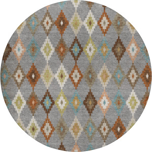 Luxury Washable Kenner Gray 8' x 8' Round Rug