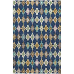 Luxury Washable Kenner Navy Rug