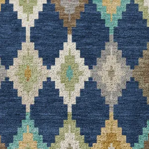 Luxury Washable Kenner Navy 8\' x 10\' Rug