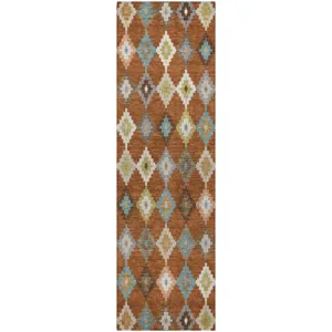 Luxury Washable Kenner Paprika 2'3" x 7'6" Runner Rug