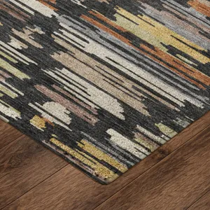 Luxury Washable Kenner Black 8\' x 10\' Rug