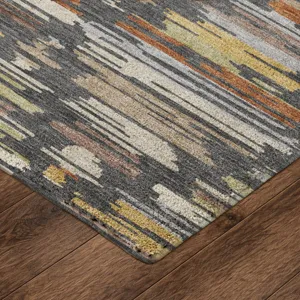 Luxury Washable Kenner Charcoal 5\' x 7\'6\" Rug