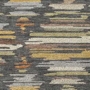 Luxury Washable Kenner Charcoal 5\' x 7\'6\" Rug