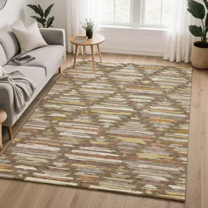 Luxury Washable Kenner Chocolate 8\' x 10\' Rug