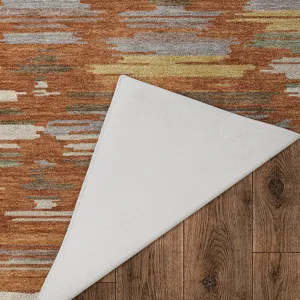 Luxury Washable Kenner Paprika 9\' x 12\' Rug