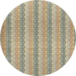 Luxury Washable Kenner Basil 8' x 8' Round Rug