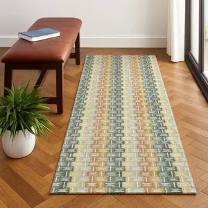 Luxury Washable Kenner Basil 2\'3\" x 7\'6\" Runner Rug
