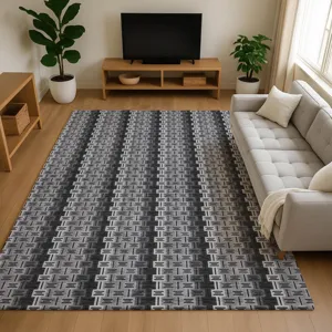 Luxury Washable Kenner Black 8\' x 10\' Rug
