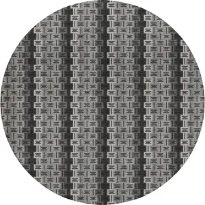 Luxury Washable Kenner Black 8\' x 8\' Round Rug