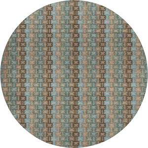 Luxury Washable Kenner Brown 8' x 8' Round Rug
