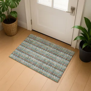 Luxury Washable Kenner Brown 1\'8\" x 2\'6\" Rug