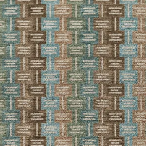 Luxury Washable Kenner Brown 1\'8\" x 2\'6\" Rug