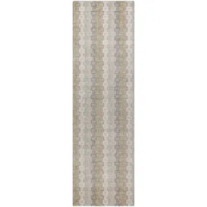 Luxury Washable Kenner Ivory 2\'3\" x 7\'6\" Runner Rug
