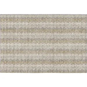 Luxury Washable Kenner Ivory 1\'8\" x 2\'6\" Rug