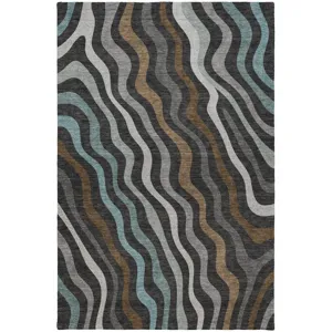 Luxury Washable Kenner Black Rug