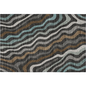 Luxury Washable Kenner Black Rug