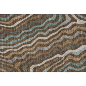 Luxury Washable Kenner Chocolate Rug
