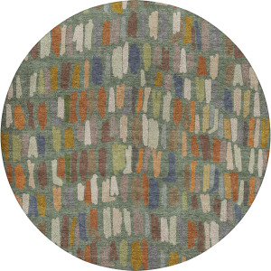 Luxury Washable Kenner Basil 8' x 8' Round Rug