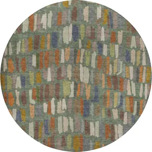 Luxury Washable Kenner Basil 8\' x 8\' Round Rug