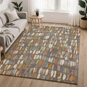 Luxury Washable Kenner Chocolate 5\' x 7\'6\" Rug