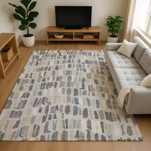 Luxury Washable Kenner Linen 6\'6\" x 9\'6\" Rug