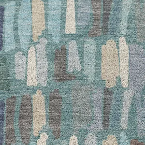 Luxury Washable Kenner Teal 3\' x 5\' Rug