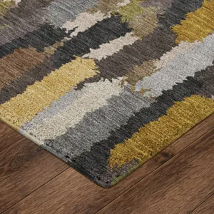 Luxury Washable Kenner Black 10\' x 14\' Rug