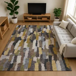 Luxury Washable Kenner Black 10\' x 14\' Rug