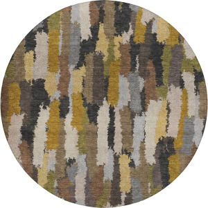 Luxury Washable Kenner Black 8' x 8' Round Rug