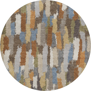 Luxury Washable Kenner Chocolate 8' x 8' Round Rug