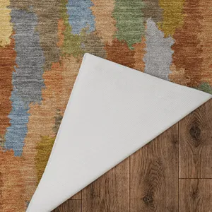 Luxury Washable Kenner Copper 1\'8\" x 2\'6\" Rug