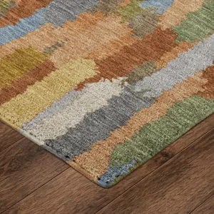 Luxury Washable Kenner Copper 1\'8\" x 2\'6\" Rug