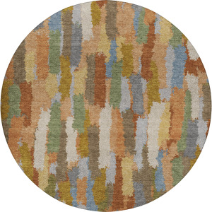 Luxury Washable Kenner Copper 8' x 8' Round Rug