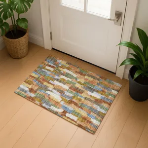 Luxury Washable Kenner Copper 1\'8\" x 2\'6\" Rug