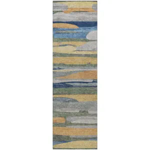 Luxury Washable Kenner Basil 2'3" x 7'6" Runner Rug