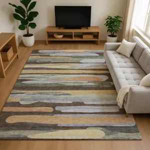 Luxury Washable Kenner Chocolate 3\' x 5\' Rug