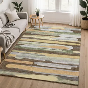 Luxury Washable Kenner Chocolate 3\' x 5\' Rug
