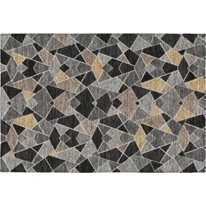 Luxury Washable Kenner Black Rug