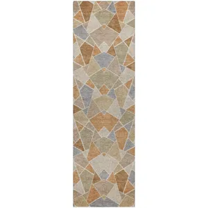 Luxury Washable Kenner Copper 2'3" x 7'6" Runner Rug