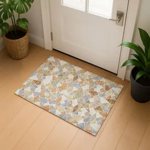 Luxury Washable Kenner Copper 1\'8\" x 2\'6\" Rug