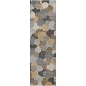 Luxury Washable Kenner Gray 2'3" x 7'6" Runner Rug