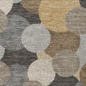 Luxury Washable Kenner Gray 6\'6\" x 9\'6\" Rug