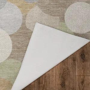 Luxury Washable Kenner Khaki 2\'3\" x 7\'6\" Runner Rug