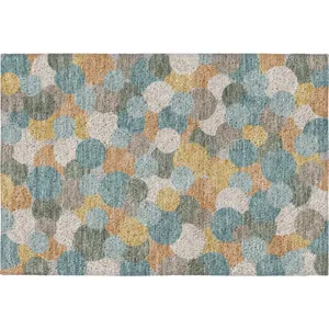 Luxury Washable Kenner Seaside 1\'8\" x 2\'6\" Rug