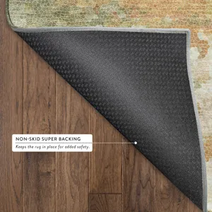 Luxury Washable Lumara Aloe 3\' x 5\' Rug