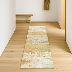 Luxury Washable Lumara Aloe 2\'3\" x 7\'6\" Runner Rug